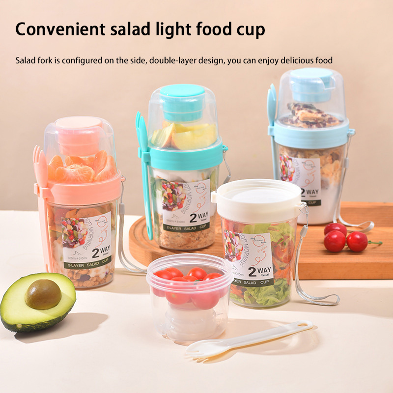 Baby Food Oatmeal - Copo Portátil para Salada de Café