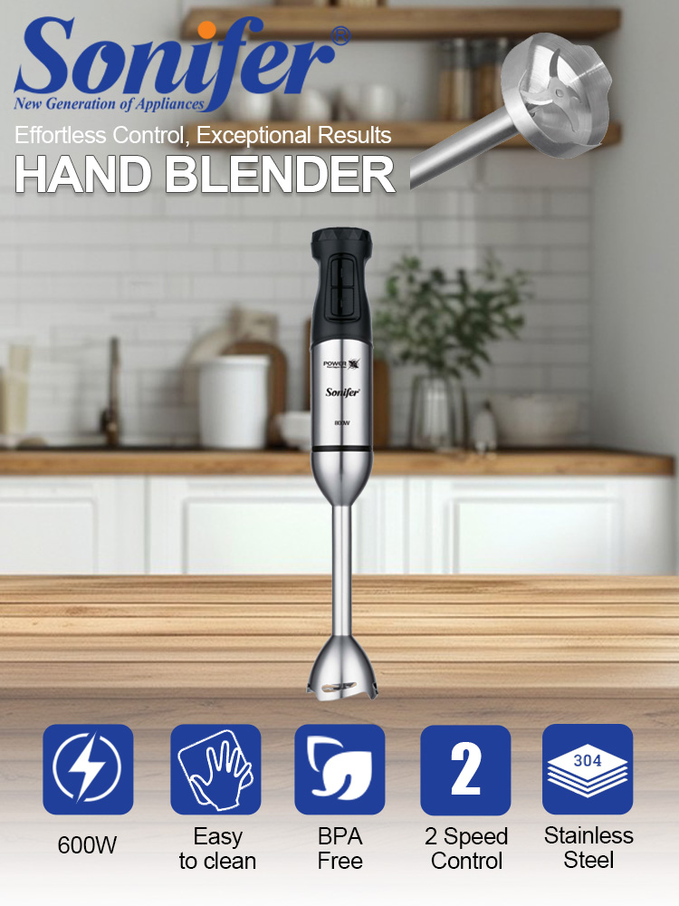 Baby Food Hand Blender - Liquidificador de Mão Sonifer SF-8181 600W