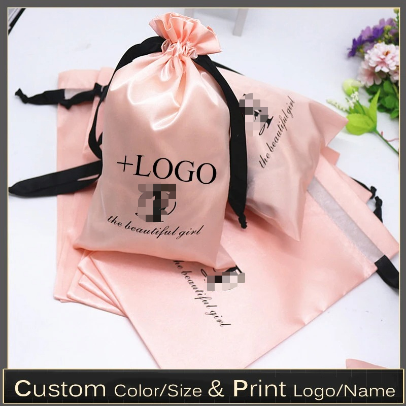 Baby Food Bag - 20 pces bebê rosa cetim seda