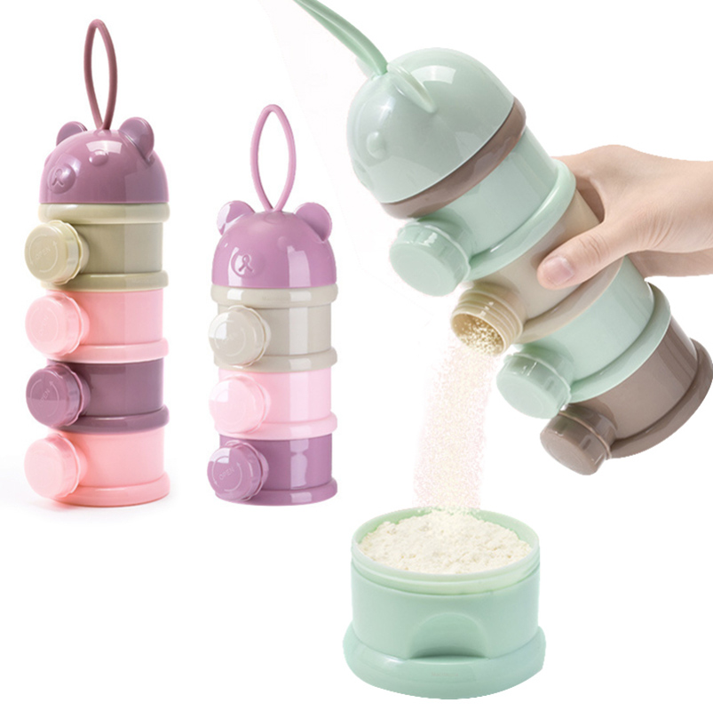 Baby Food Dispenser - Armazenamento de três/quatro camadas portátil recipiente