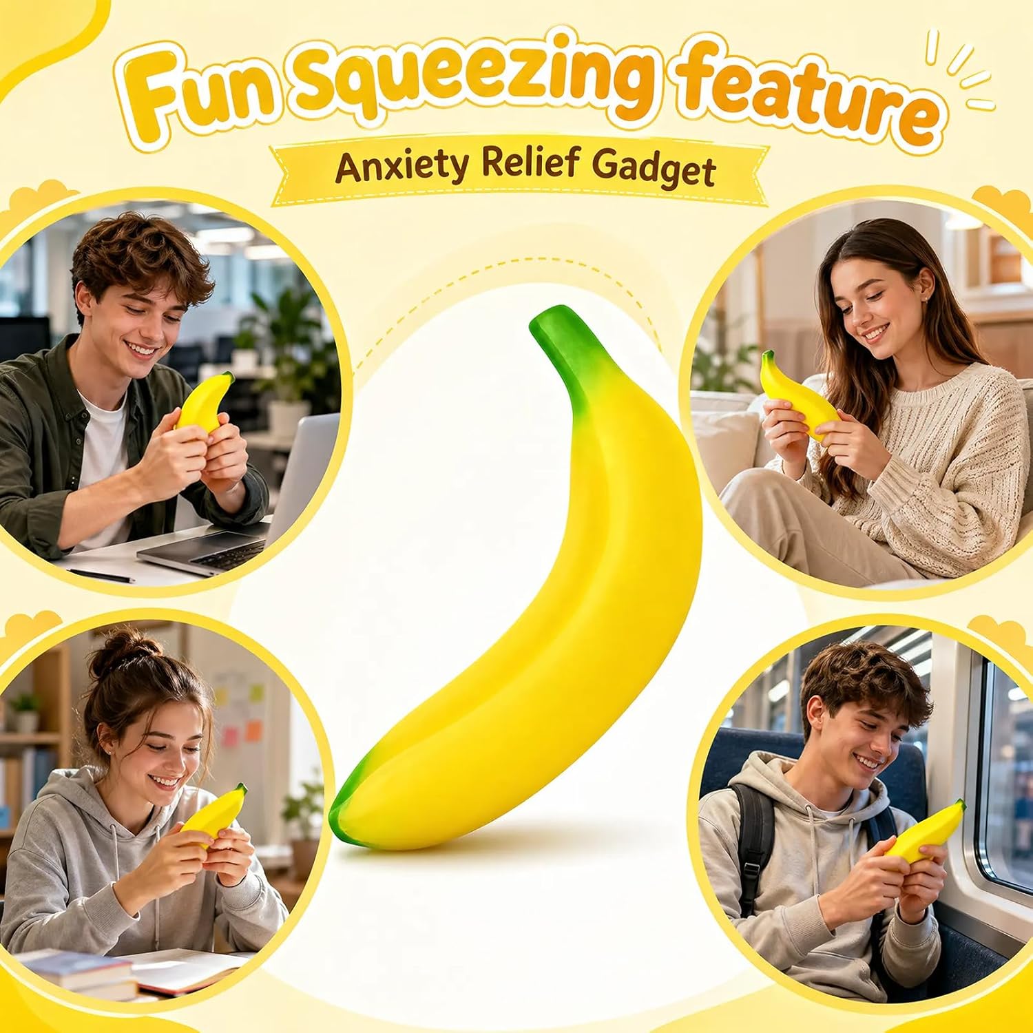1~4 Peças de Banana Simulada E - Baby Food Banana avaliação e preço
